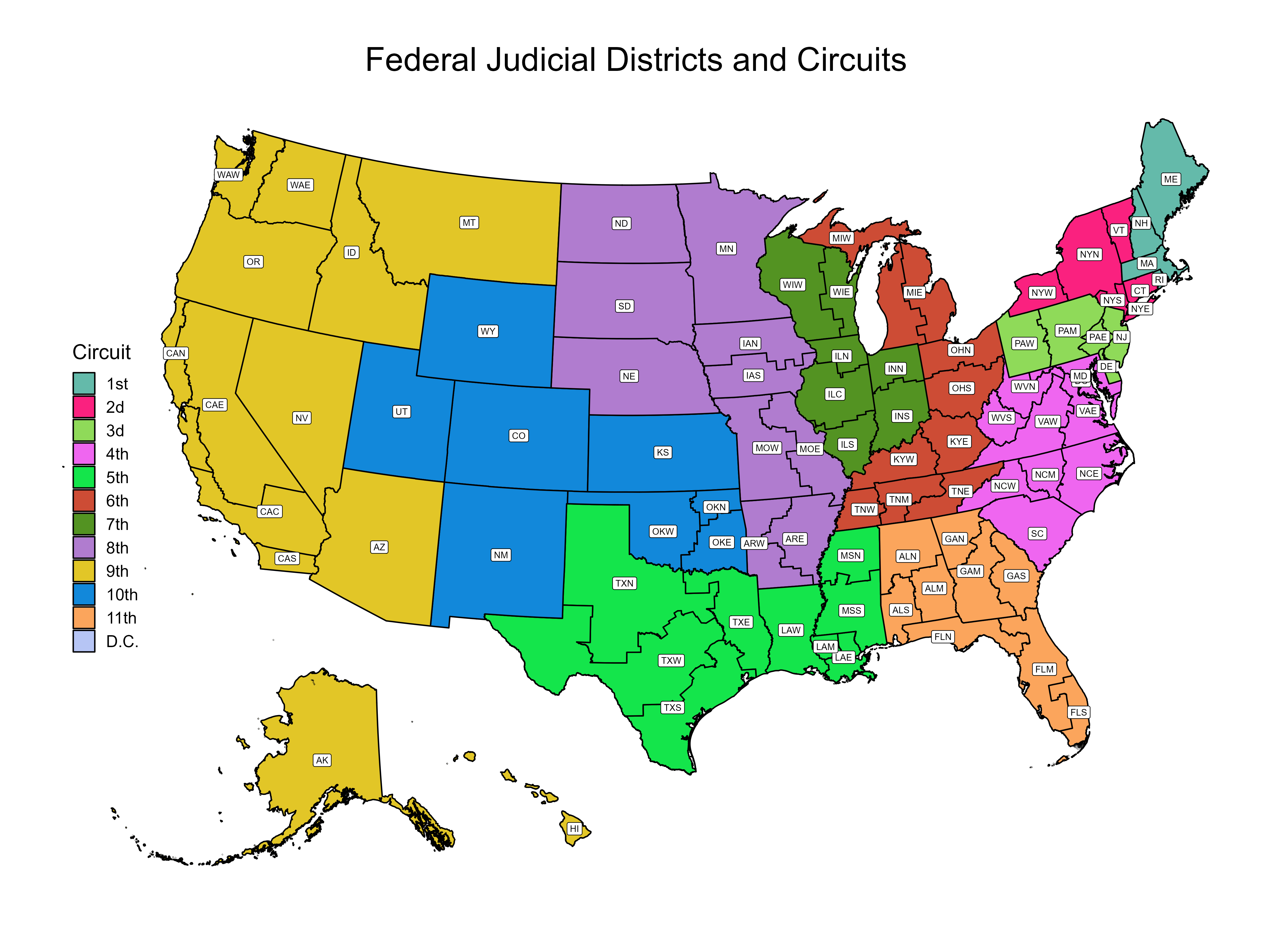 United States Judicial Districts